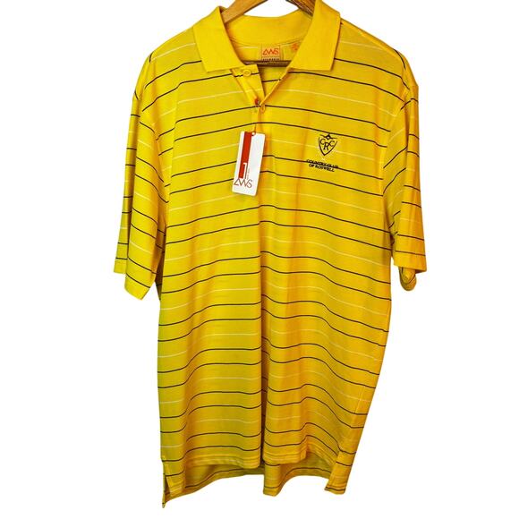 NWT Ashworth Weather Systems Golf Polo Country Club of Roswell Yellow Medium - Picture 1 of 10